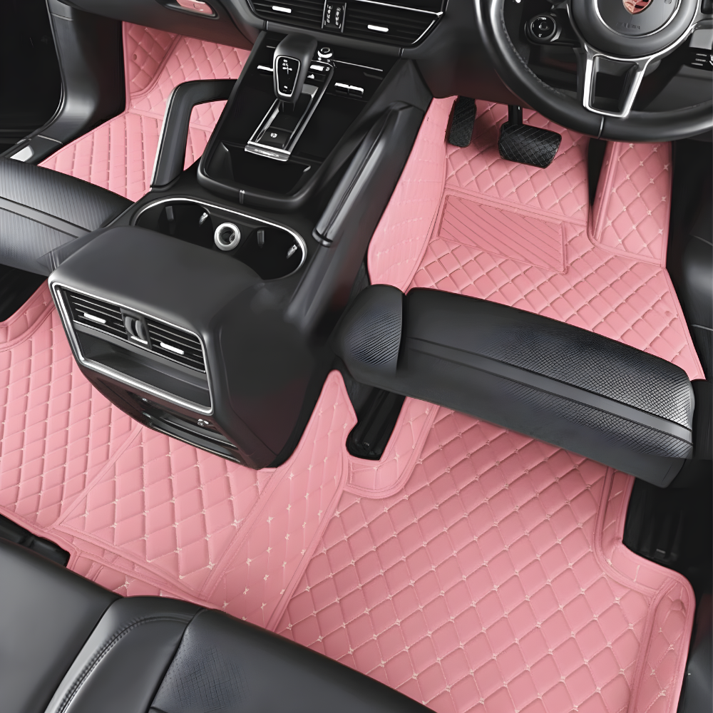Tapis de Voiture Sur-Mesure Rose - Édition Diamant