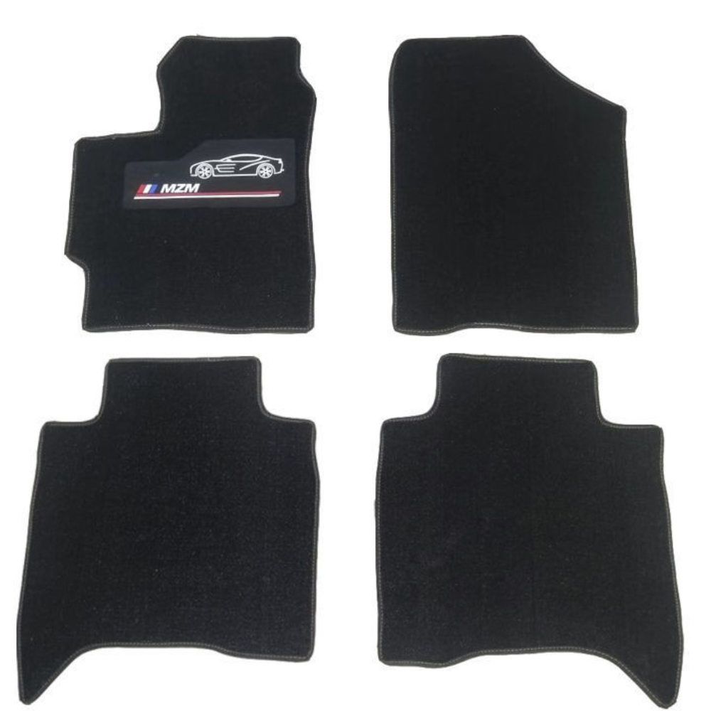 Tapis de Voiture Sur-Mesure Double Couche - Noir Intégral