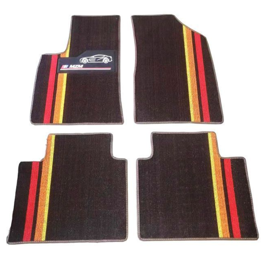 Tapis de Voiture Sur-Mesure Double Couche - Marron Cognac