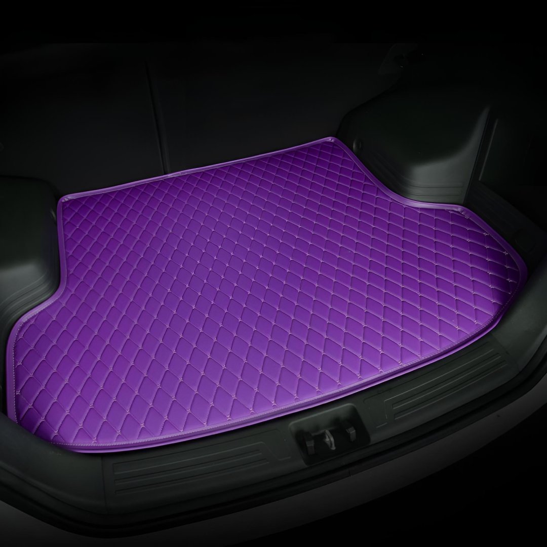 Tapis de Voiture Sur-Mesure Double Couche - Violet Impérial Luxe