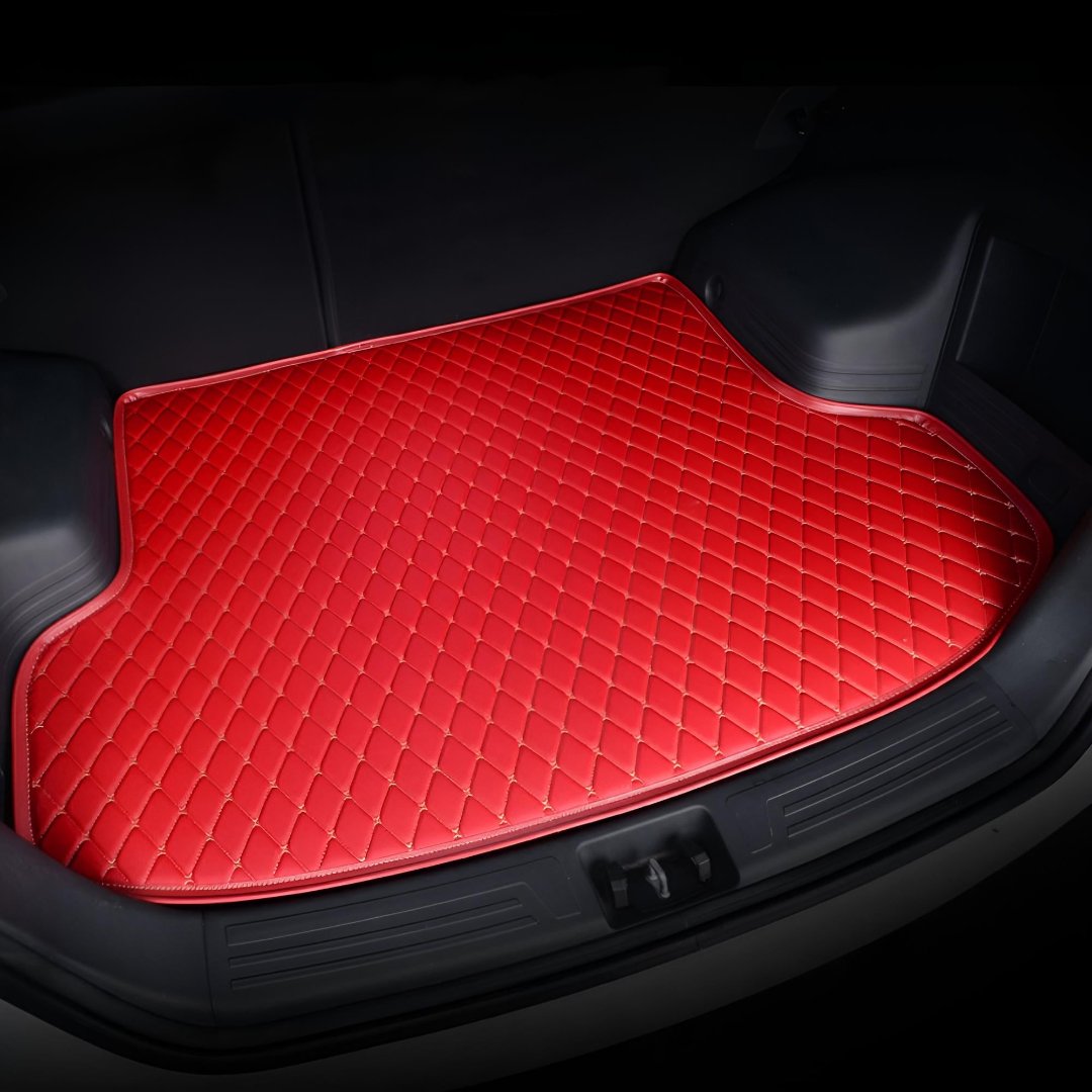 Tapis de Voiture Sur-Mesure Double Couche - Rouge Sport Luxe