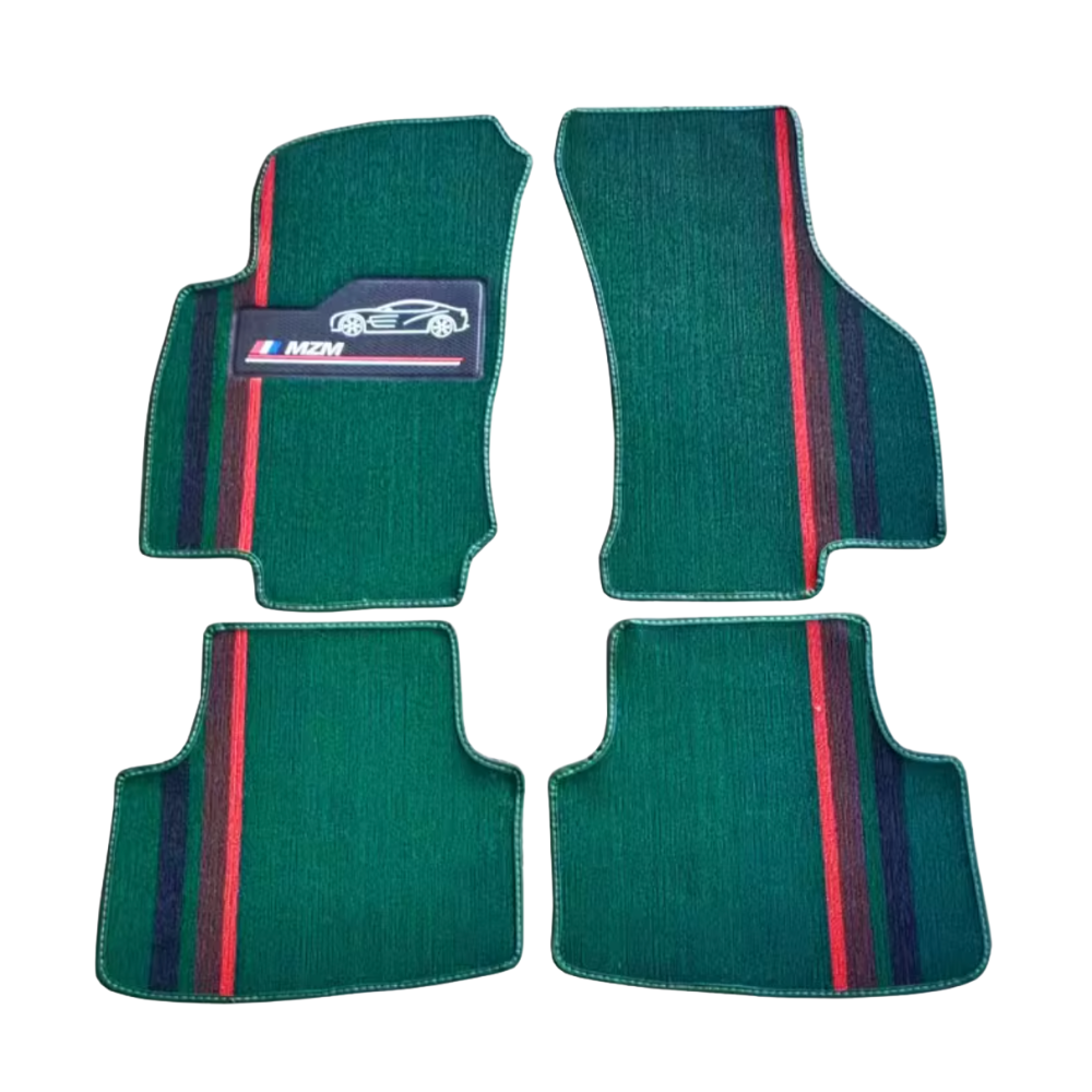 Tapis de Voiture Sur-Mesure Double Couche - Vert Anglais