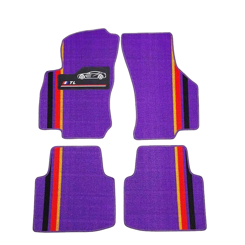 Tapis de Voiture Sur-Mesure Double Couche - Violet Impérial